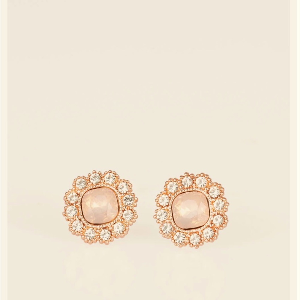Pink Little Lady Copper Paparazzi Earrings